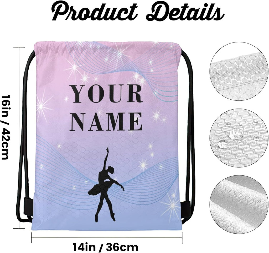 Custom Drawstring Backpack with Name Personalized Bulk Soccer Beach Draw String Bags for Small Business Swim Sport Camping Vacation Travel Gym Men Women-20 PCS