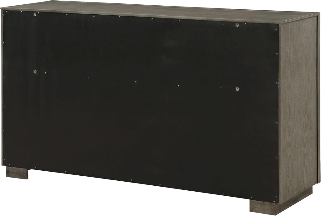 Coaster Home Furnishings - Durango - Wood - 8-Drawer Dresser with Extra-Long Drawer Pulls, Taupe Oak Finish, Mitered Trim, Contemporary Style - Bedroom - Taupe Oak - 223273