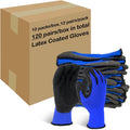 Evridwear Crinkle Latex Rubber Hand Coated Safety Work Gloves for Men Women General Multi Use Construction Warehouse Gardening Assembly Landscaping,X-Large Blue 120 Pairs Pack