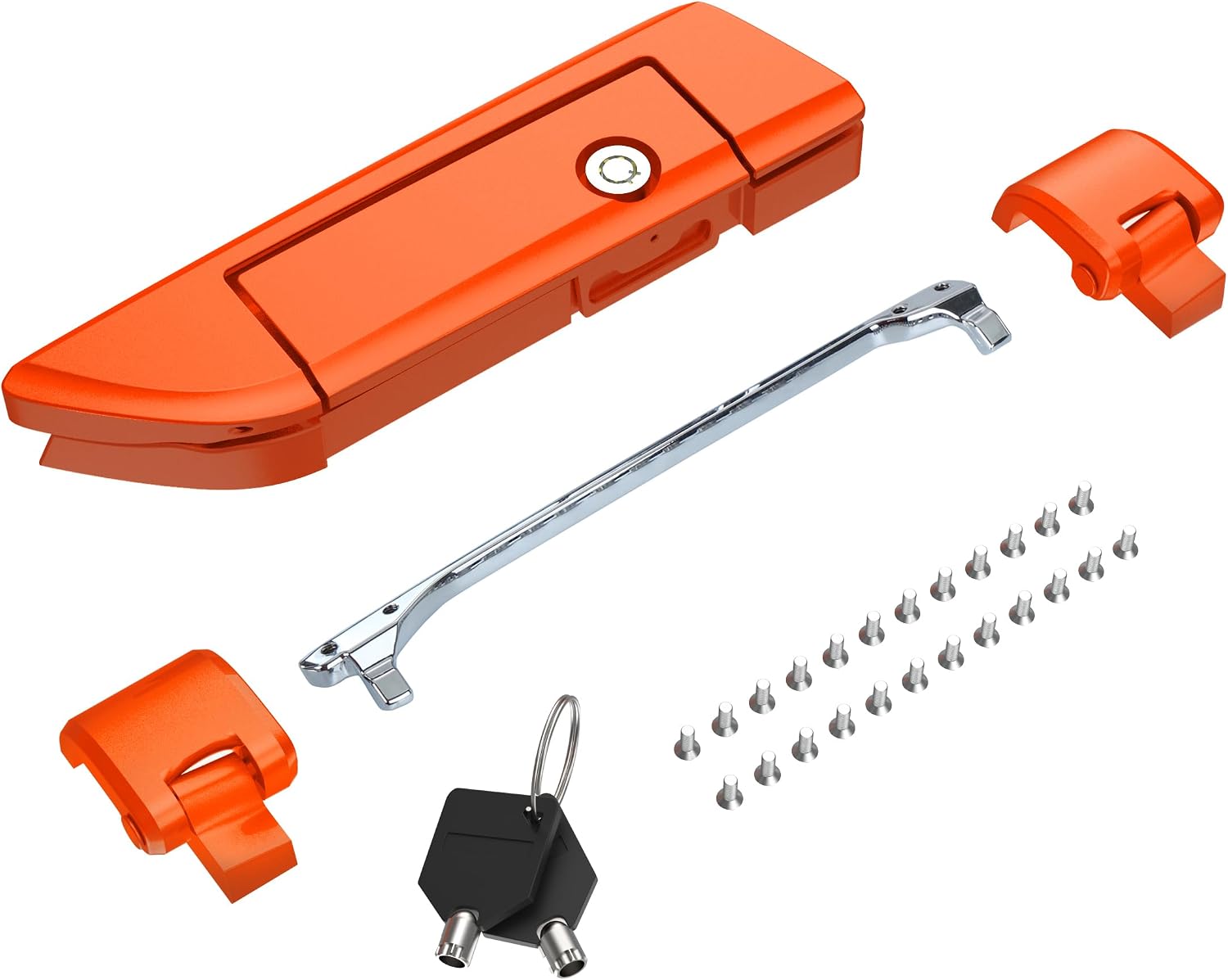 Tour Pack Latches,Tour Pack Trunk Lid Latch with Keys Fit for Harley Touring/Road King/Road Glide/Street Glide/Electra Glide/Ultra-Classic 2014+ ORANGE LAVA