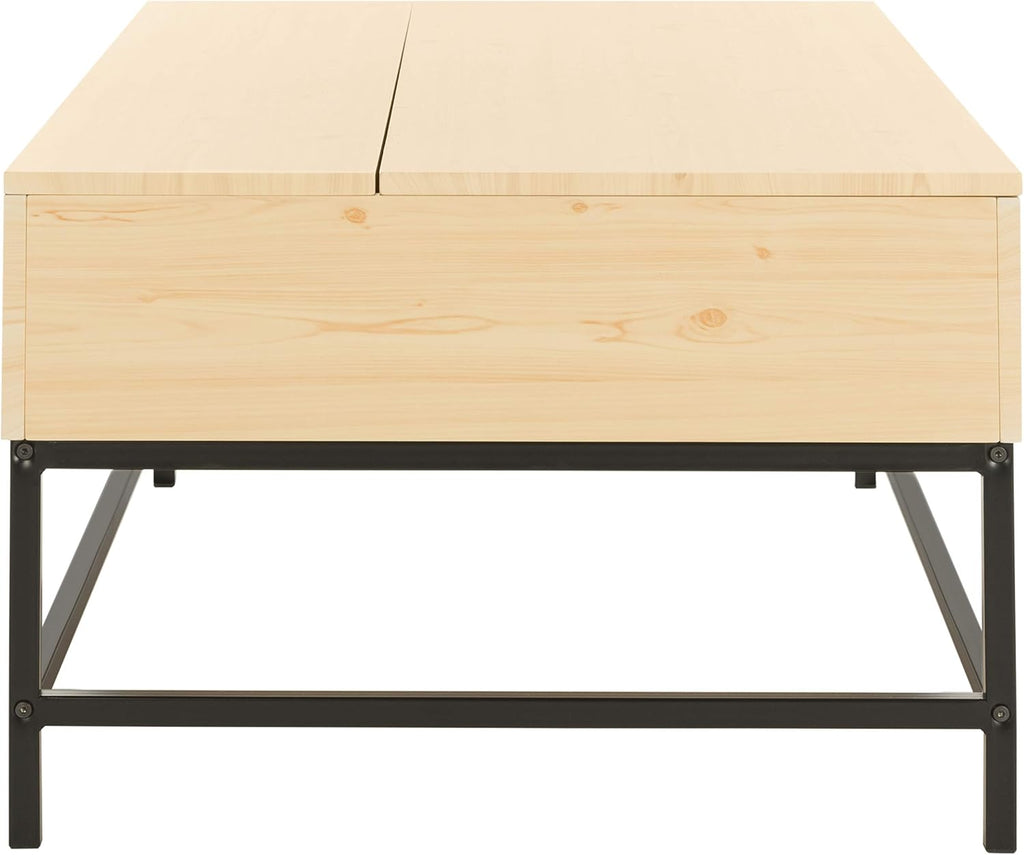 Safavieh Home Gina Light Oak and Black Lift-Top Storage Coffee Table