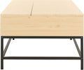 Safavieh Home Gina Light Oak and Black Lift-Top Storage Coffee Table