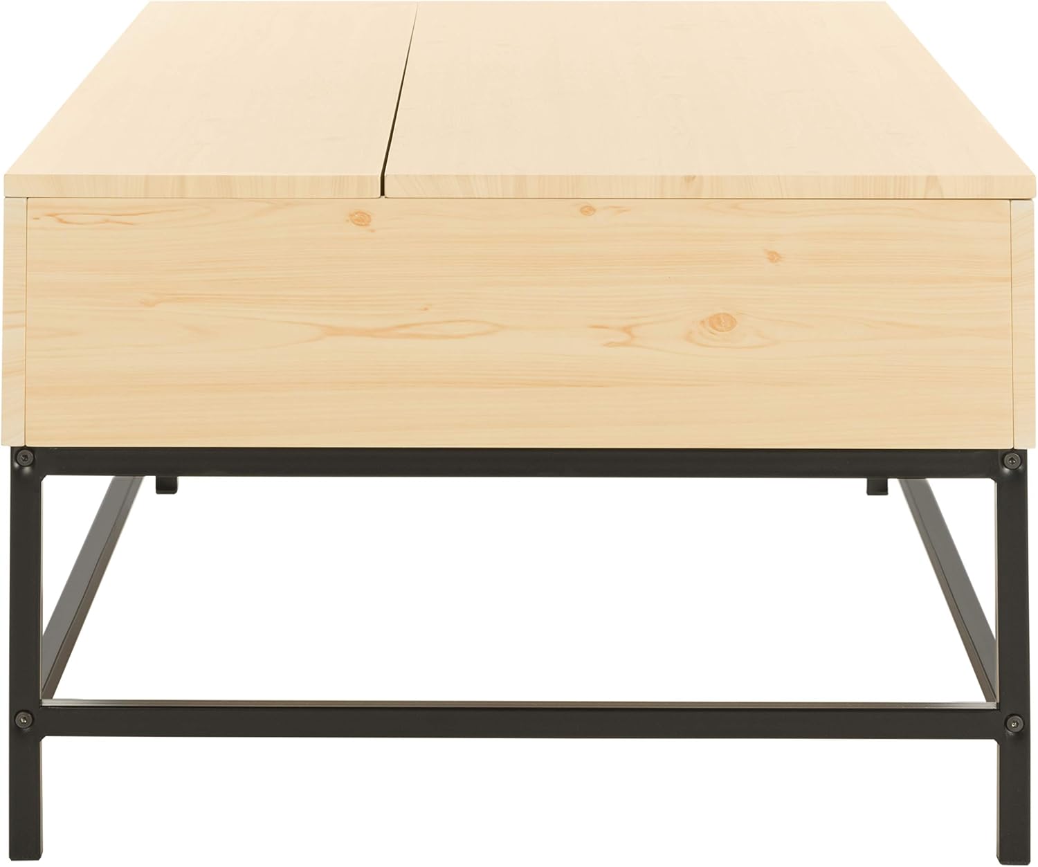 Safavieh Home Gina Light Oak and Black Lift-Top Storage Coffee Table