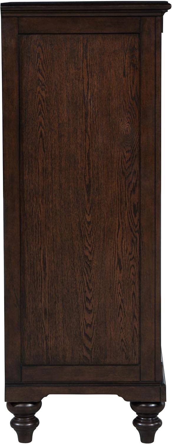 Coaster Home Furnishings Andover Traditional Wood 5-Drawer Bedroom Chest of Drawers Chiffonier Clothing Storage Cabinet Bedroom Armoire Tall Dresser Organizer Unit Dark Oak 223635