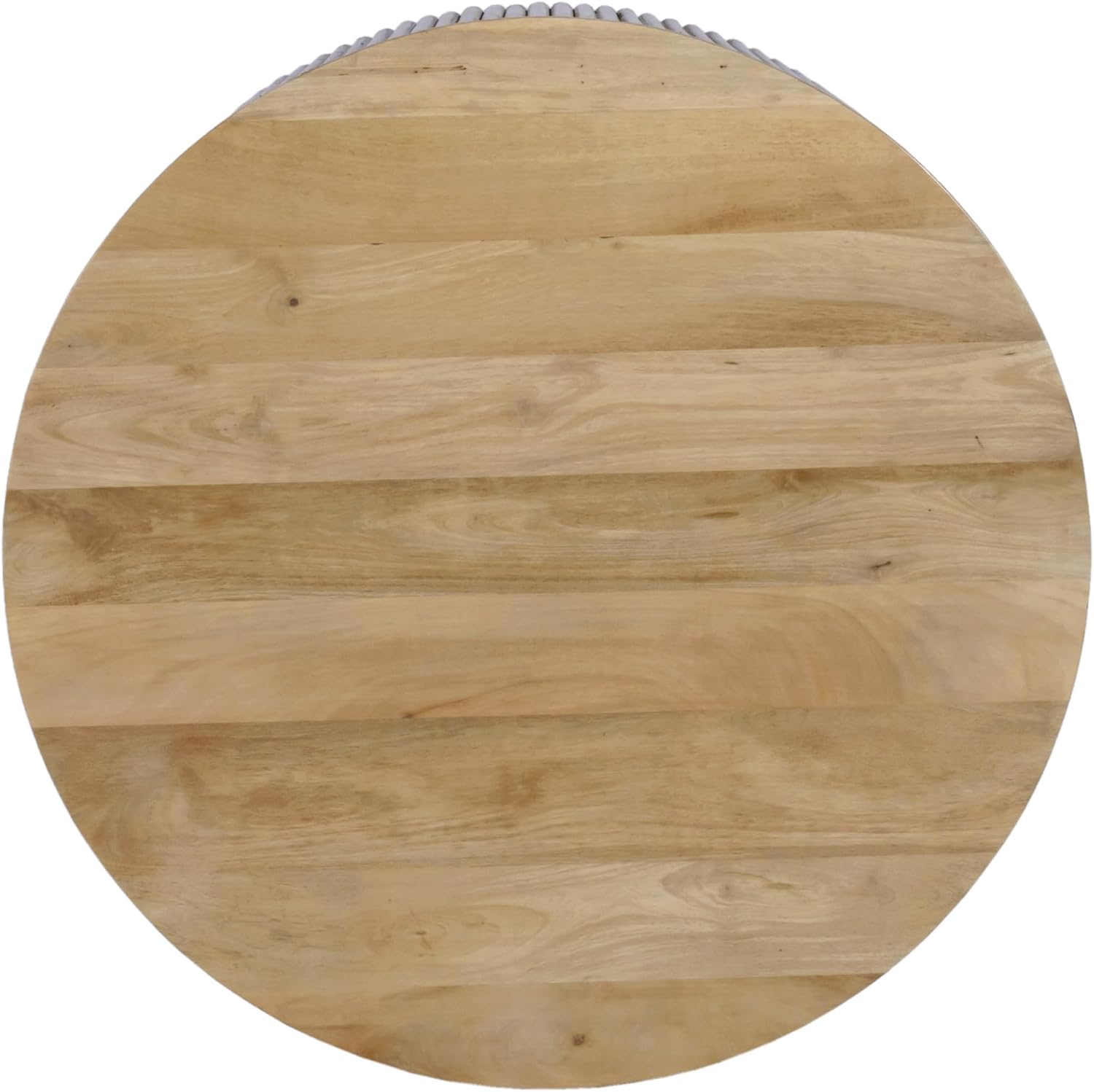 Meridian Furniture 276-CT Oakhill Collection Modern | Contemporary Round White Oak Finish Coffee Table, Natural Wood, 36' W x 36' D x 16' H