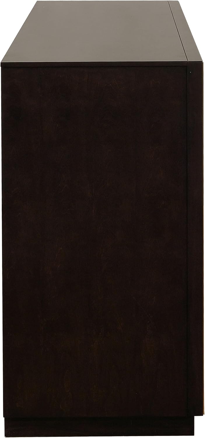 Coaster Home Furnishings - Durango - Wood - 8-Drawer Dresser with Metallic Pulls, Metal Extension Glide, and Felt-Lined Top, Contemporary Style - Smoked Peppercorn - 223263