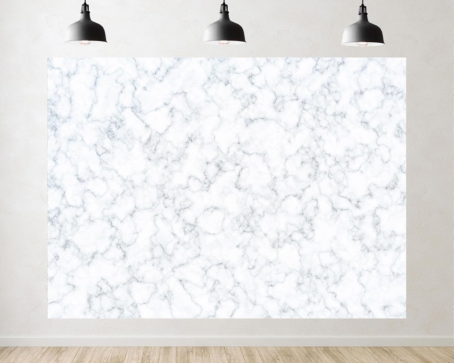 Trykid 20x10ft Classic White Marble Backdrop Smooth Stone Veins Photography Background Studio Portrait Product Party Decoration Tapestry Photo Booth Prop Fabric