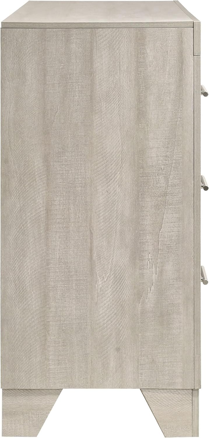 Coaster Home Furnishings - Trenton - Engineered Wood - 6-Drawer Bedroom Dresser with Contemporary Style, Nickel Handles, English Dovetail Joinery - Bedroom - Rustic Cream - 225063