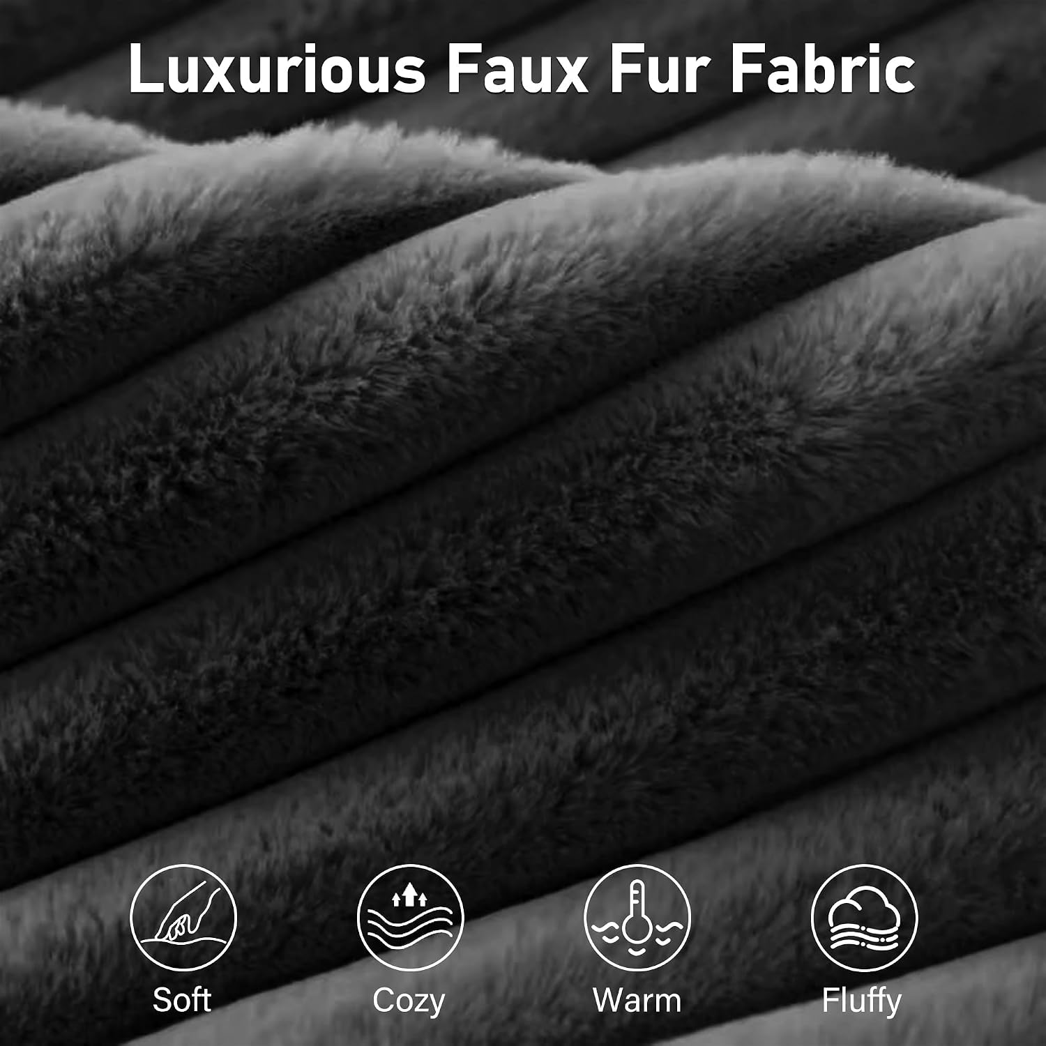 65' Chaise Lounge Chair Indoor, Oversized Upholstered Recliner Sofa Bed for Living Room, Fluffy Plush Faux Fur Cloud Sofa Sleeper Couch Bedroom Reading Seat - Gray, Left Armrest