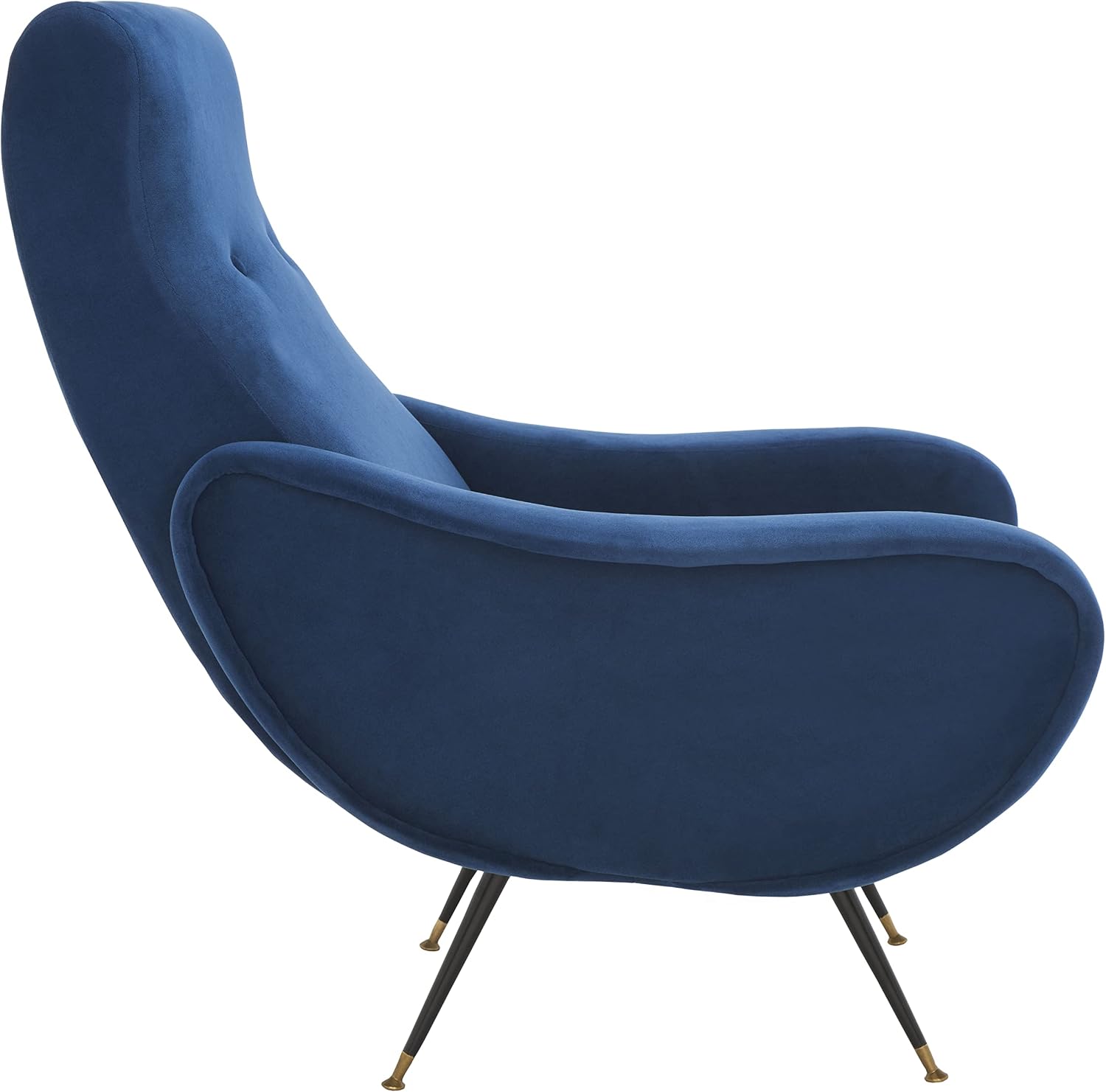 Safavieh Home Collection Elicia Retro Navy Velvet Accent Chair