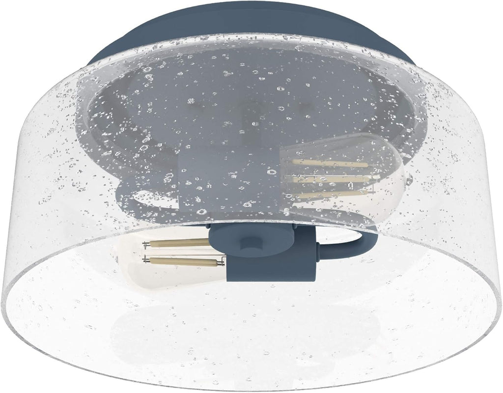 Hunter Fan Company 19163 Hartland Flush Mount Light, Indigo Blue
