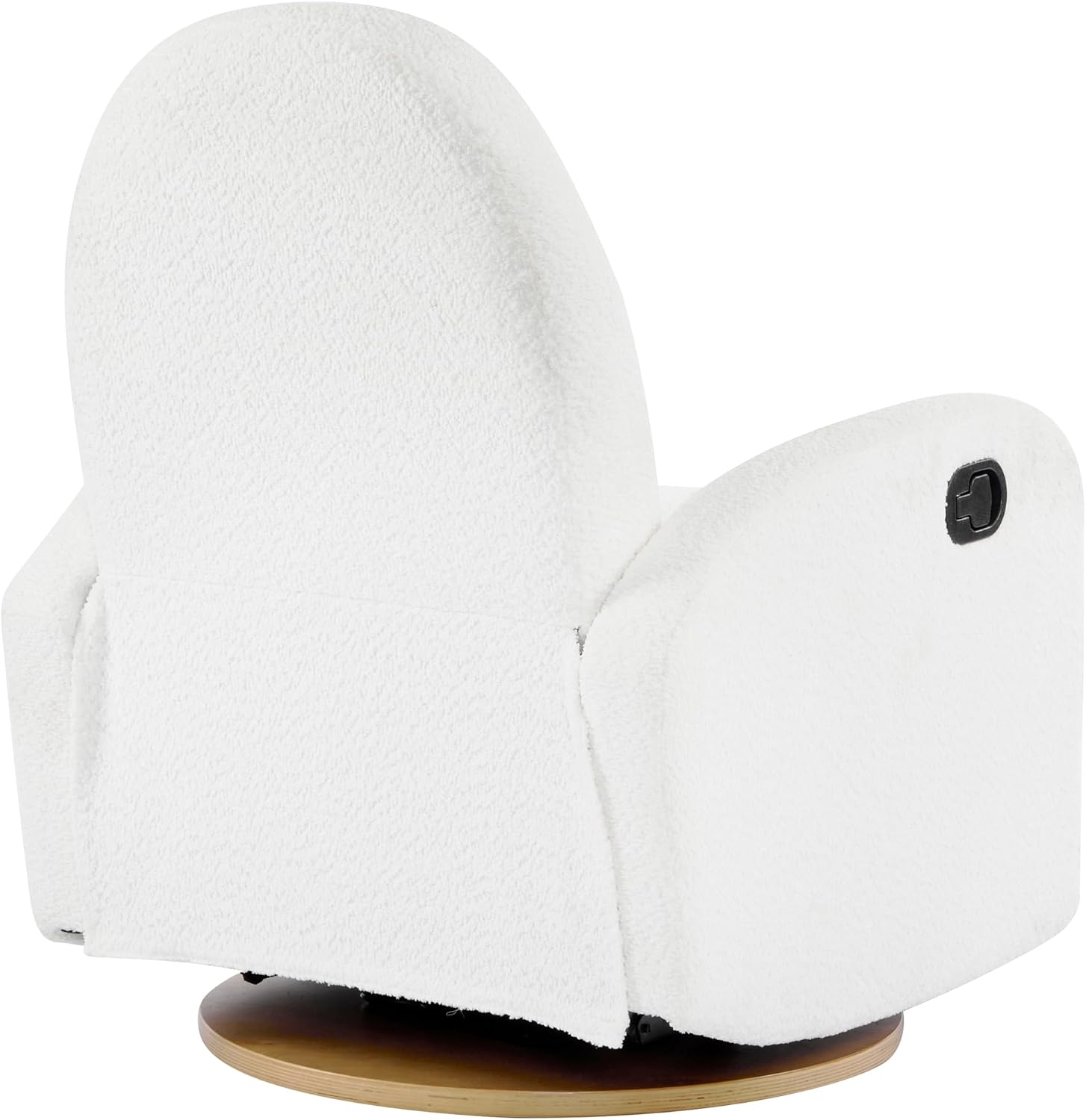 Christopher Knight Home Sidney Boucle Fabric Upholstered 360° Swivel Chair, Push-Back Recliner, Solid Wood Glider Recliner with Rotation, Living Room Lounge Chair, Adjustable Backrest, Milky White