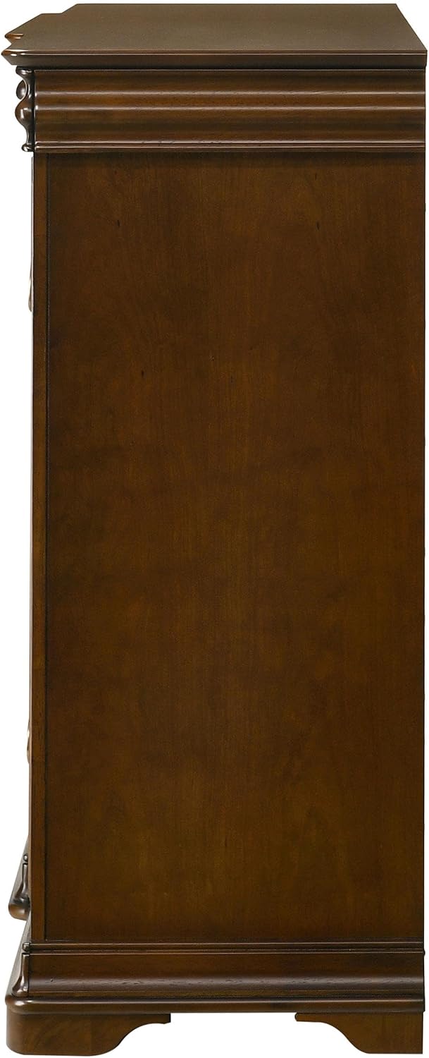Coaster Home Furnishings - Garland - Wood - 11-Drawer Bedroom Dresser Cabinet with Two Hidden Drawers, Cedar-Lined Bottom Drawers and Traditional Style - Bedroom - Brown Cherry - 205303