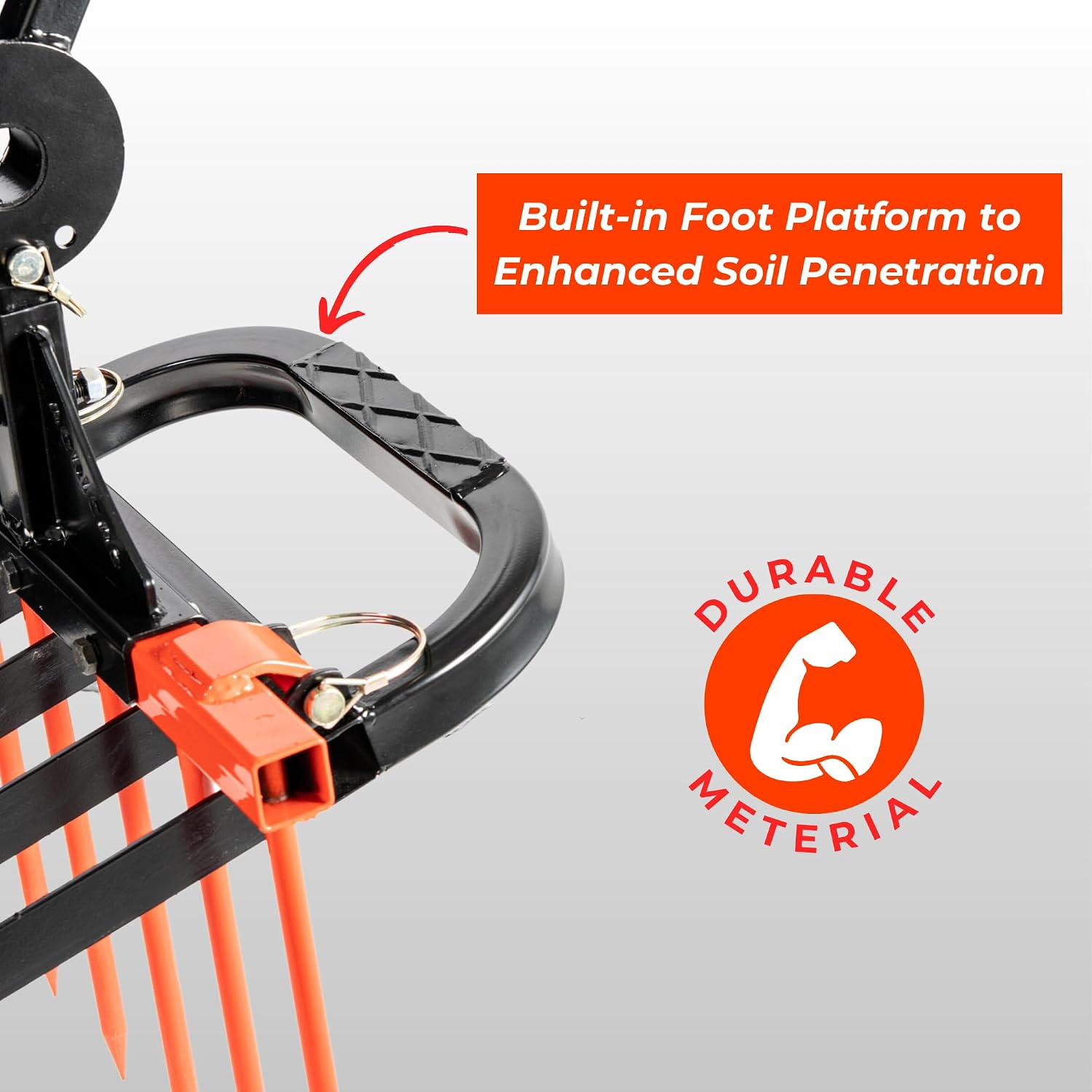 Broad Fork for Gardening - Portable and Ergonomic Broadfork Garden Tool Cultivator Tiller with 6+5 Sharp Tines - Heavy Duty Pitchfork, with Thickened Design