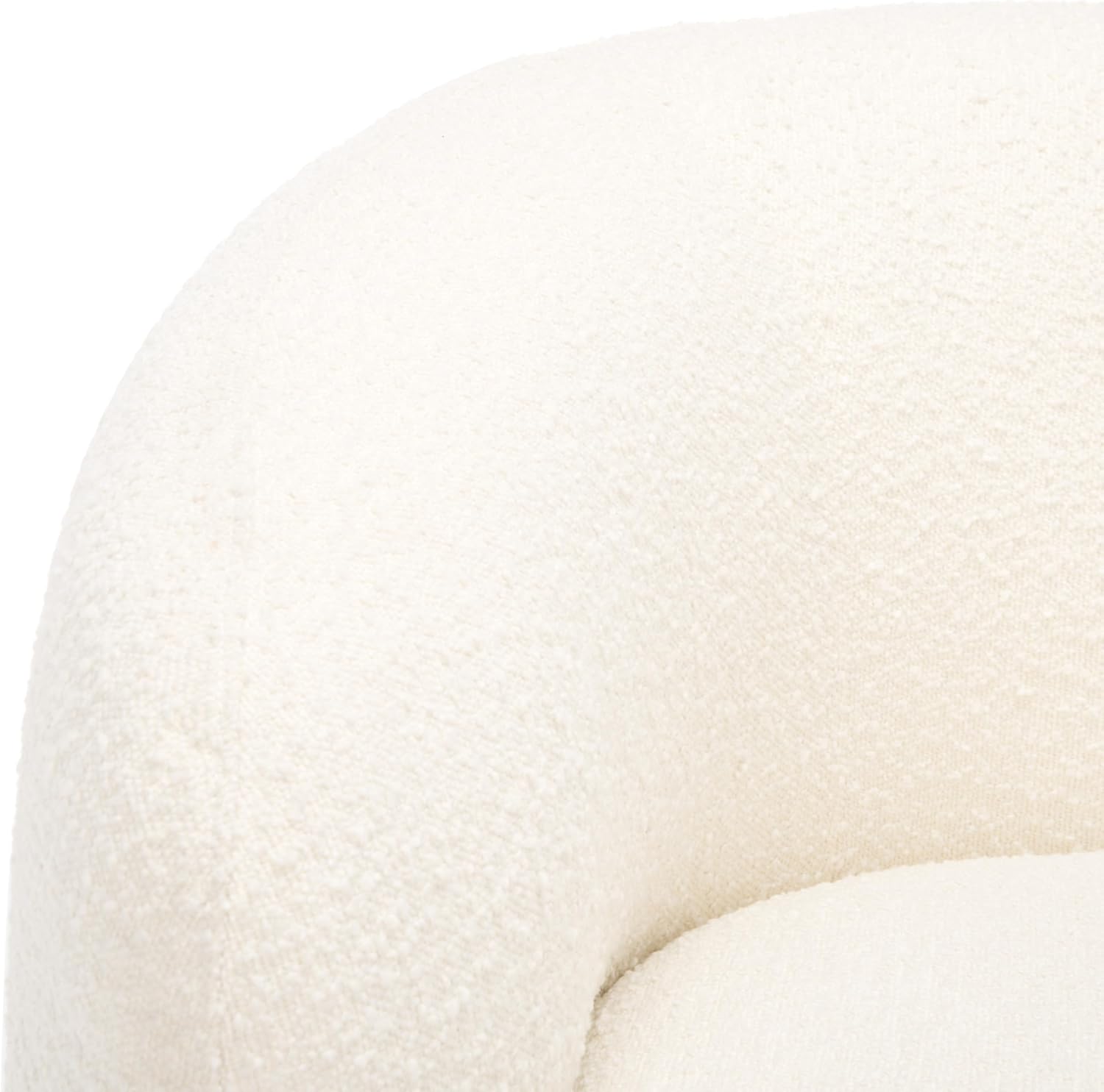 SAFAVIEH Couture Collection Bernard Ivory/Gold Boucle Swivel Accent Chair (Fully Assembled)