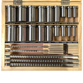 Keyway Broach Sets 30Pcs HSS Inch Size Industrial Tools for Lathe B -1/8', B - 3/16', C - 1/4', C - 3/8', C - 5/16' Teeth Keyway Size High Precision Cutting