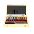 Keyway Broach Set 22PCS HSS Keyway Cutting Tool for Lathe Industrial Tools,Includes 4 Broaches & 13 Bushings,with Wood Box