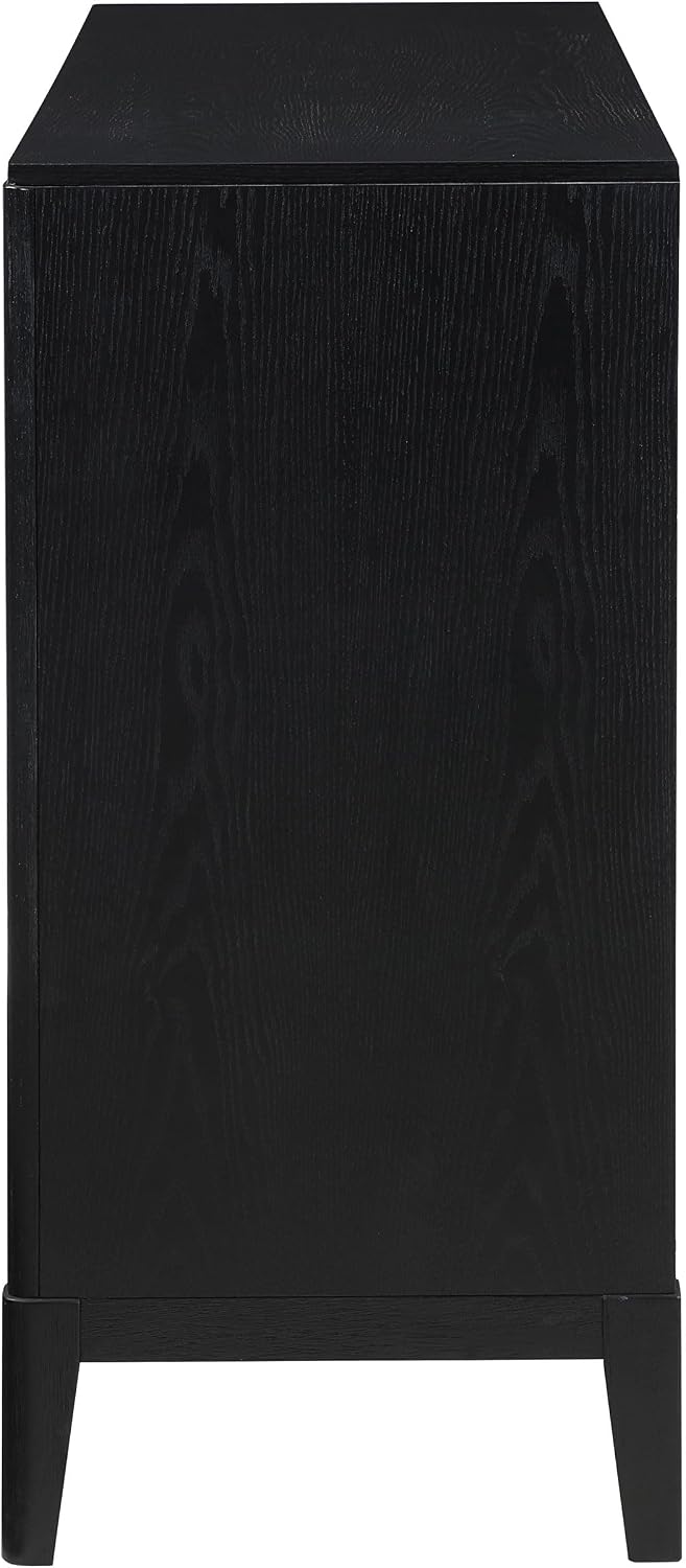 Coaster Home Furnishings - Brookmead - Wood - 8-Drawer Dresser with Fluted Drawer Fronts, Gold Half-Moon Pulls, Felt-Lined Top, Tapering Legs, Transitional Style - Bedroom - Black - 224713