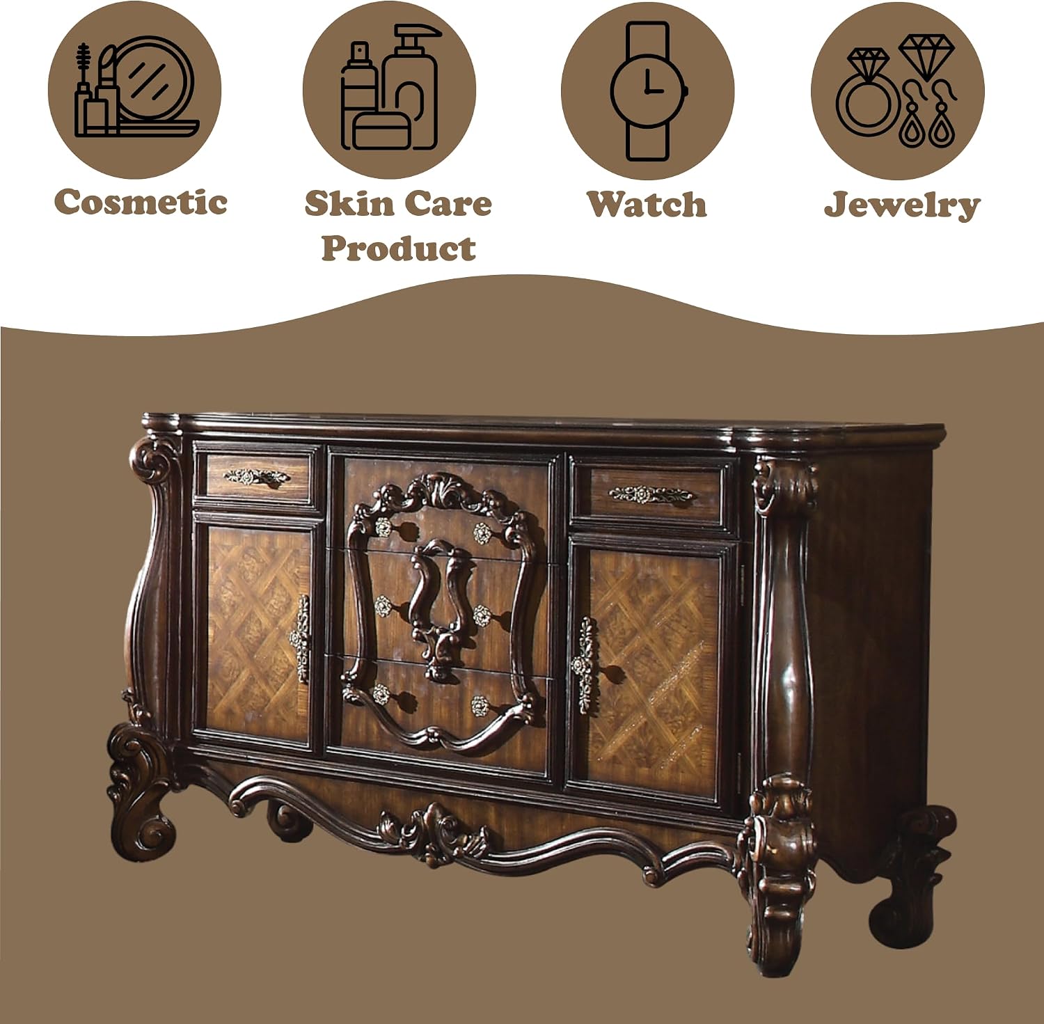 ACME Versailles Dresser - - Cherry Oak
