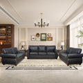 Couchus Living Room Furniture Sets,Sofa Sets and Couch Sets for Living Room,Mid-Century Vintage Sofa Couches with Rivet Design (Grey, 2 Loveseat+3 Seater)