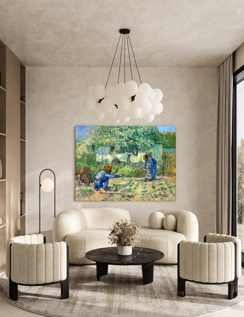 DECORARTS - Vincent Van Gogh First Steps (After Millet) Wall Art, Large Giclee Canvas Print Gallery Wrapped Van Gogh Art 40x30, Made in USA