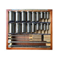 Keyway Broach Kit 30pcs Inch Sized HSS Groove Keyway Broach broaches Set Key broaching Tools Tool 5pcs 1/2''-1-1/2''18pcs Bushings 7pcs Shims