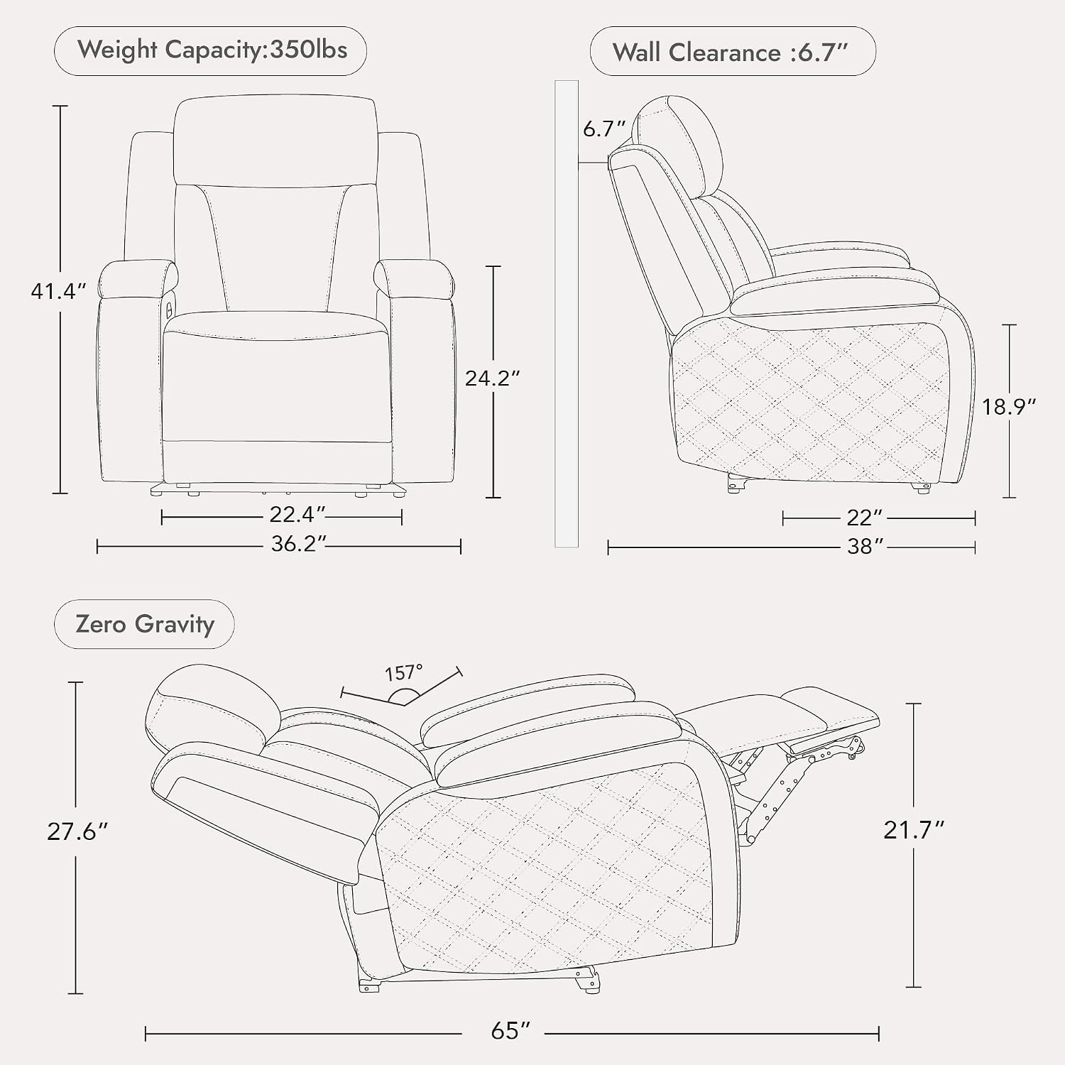 Watson & Whitely Genuine Leather Power Recliner Chairs for Adults, Zero Gravity Recliner with Power Headrest & Hidden Storage, Electric Reclining Sofa Chair for Living Room, Home Office, Dark Brown