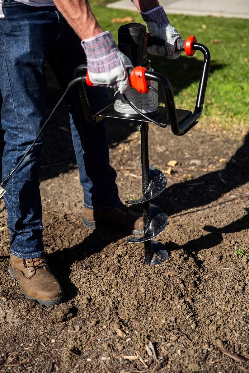 XtremepowerUS 1500W Electric Post Hole Digger Earth Auger Dig Hole Fence Post Hole Digging, Tree Planting with 6' Digging Auger Bit Set, 3/4' Shaft