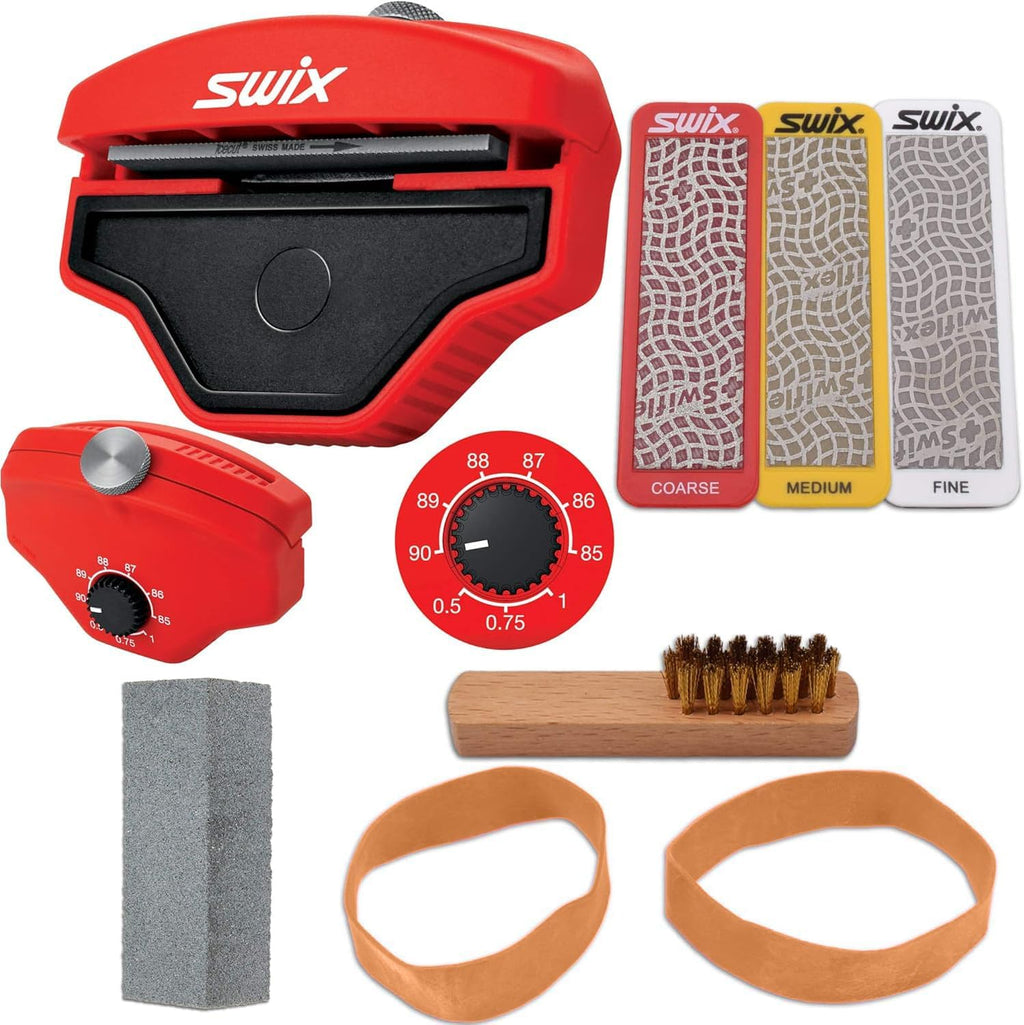 RaceWax Multi Edge Kit 80mm - Three Diamond Stones for Ski Base and Side with Gummi & More - (ZL-7033)