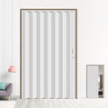 60X79in Interior Folding Accordion Doors for Living Spaces,White PVC,Handle Latch Includes