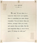Sugarboo 'A.A. Milne' Handmade Canvas Wall Hanging Tapestry With Quote - 46 x 57 Inches - for Bedroom, Kitchen, and Living Space Décor