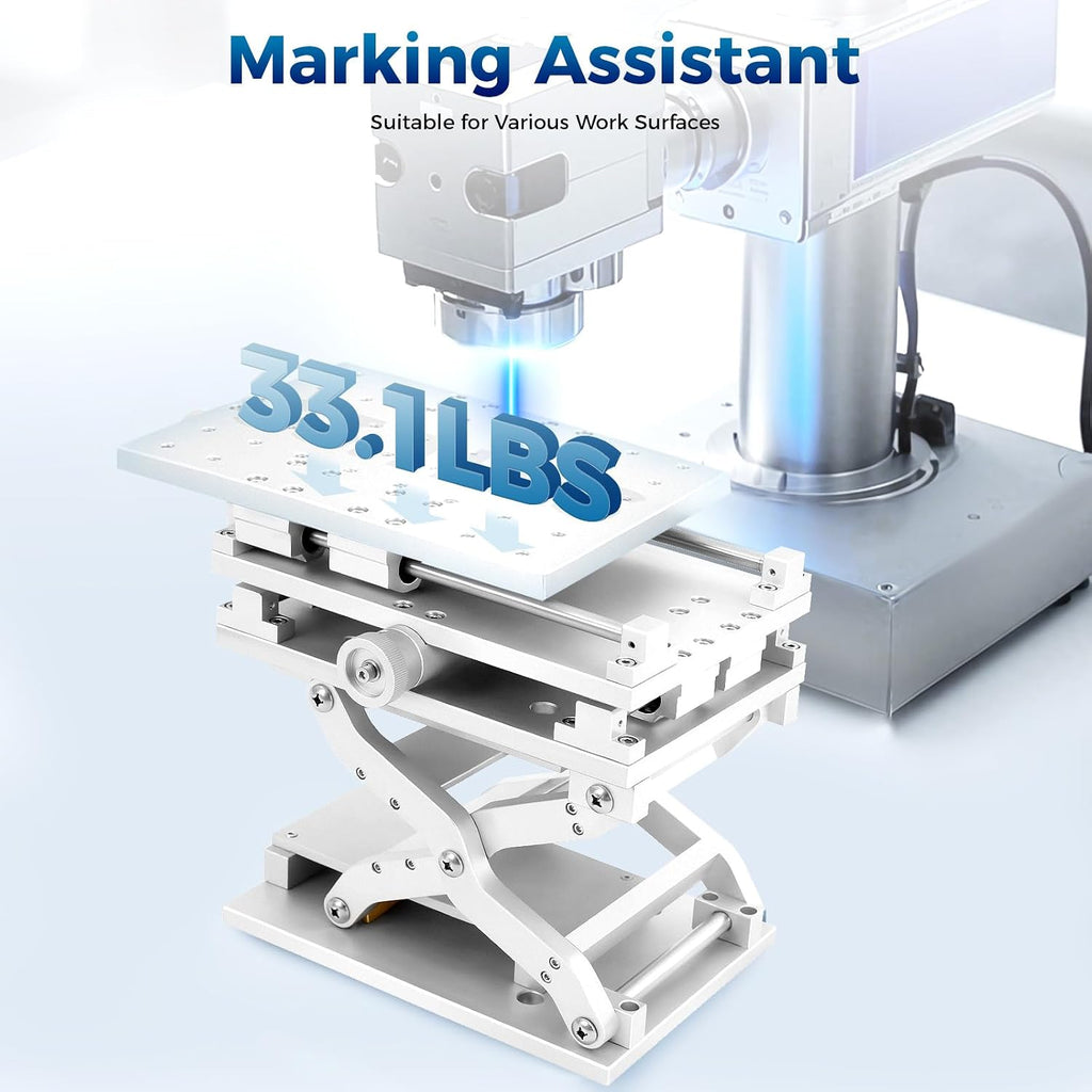 XYZ 3 Axis Moving Workbench, 3D Positioning Moving Table Laser Marking Engraving Machine, Portable Aluminum Alloy Working Table