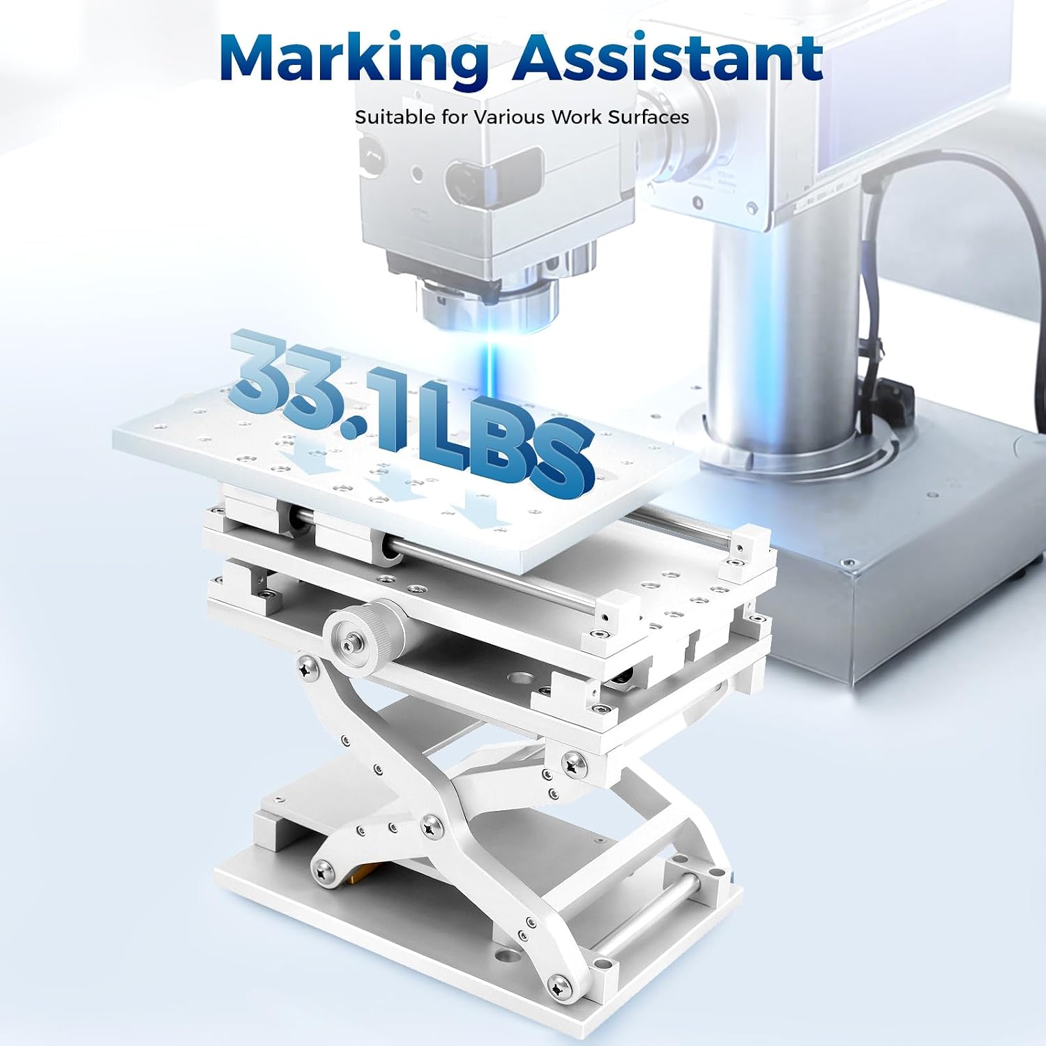 XYZ 3 Axis Moving Workbench, 3D Positioning Moving Table Laser Marking Engraving Machine, Portable Aluminum Alloy Working Table