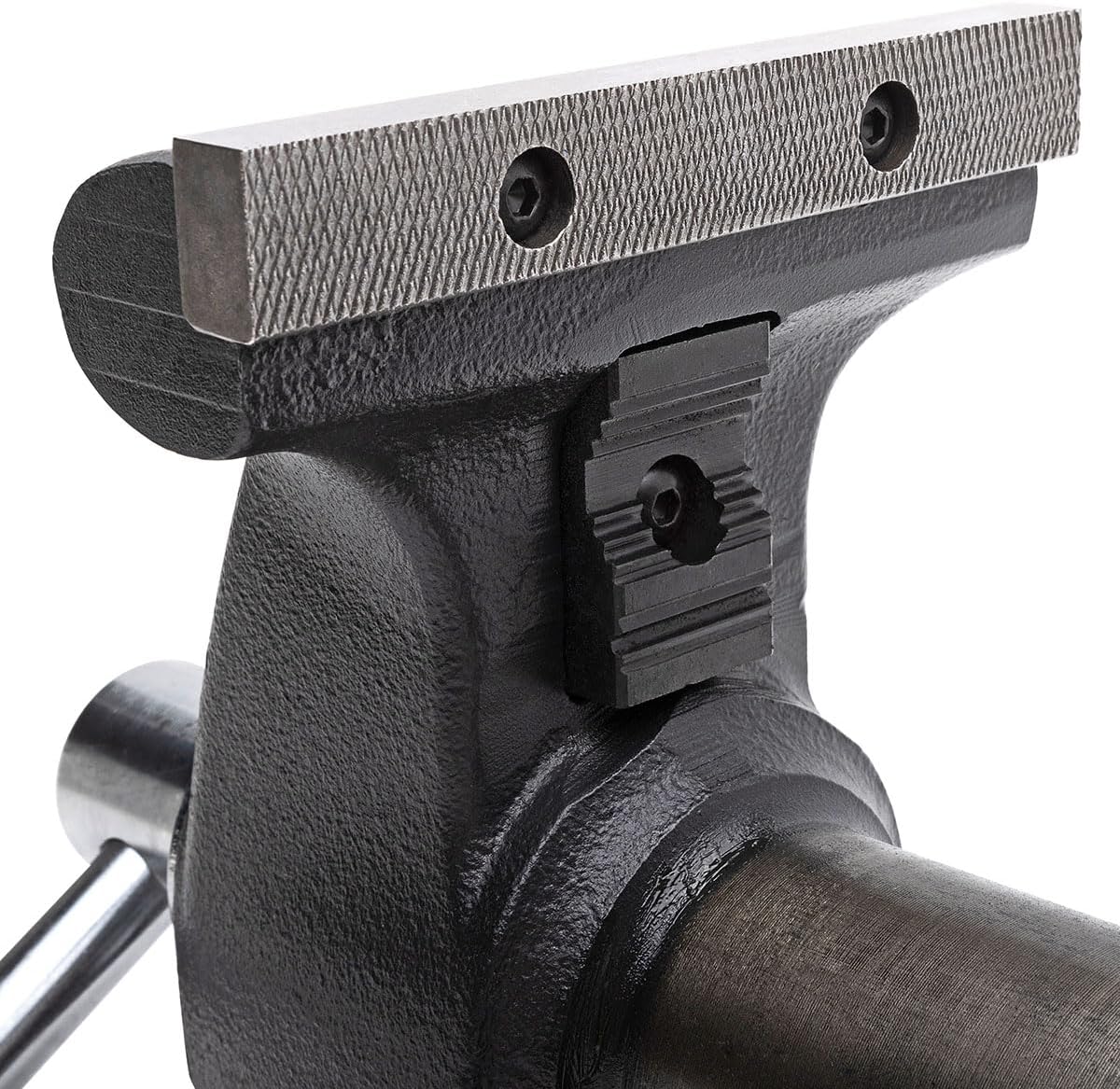 Yost HD550-C Heavy Duty 5-1/2 Inch Mechanics Work Bench Vise | Heavy Duty Woodworking & Metal Work Table with Secure Grip Swivel Base | 60,000 PSI Casting Iron Material with Extra-large Anvil Surface