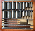 Keyway Cutting Tool 30pcs HSS Groove Keyway Broach Broaches Set Key Broaching Tools Tool 5pcs 1/2''-1-1/2''18pcs Bushings 7pcs Shims for CNC Cutting Machine Too
