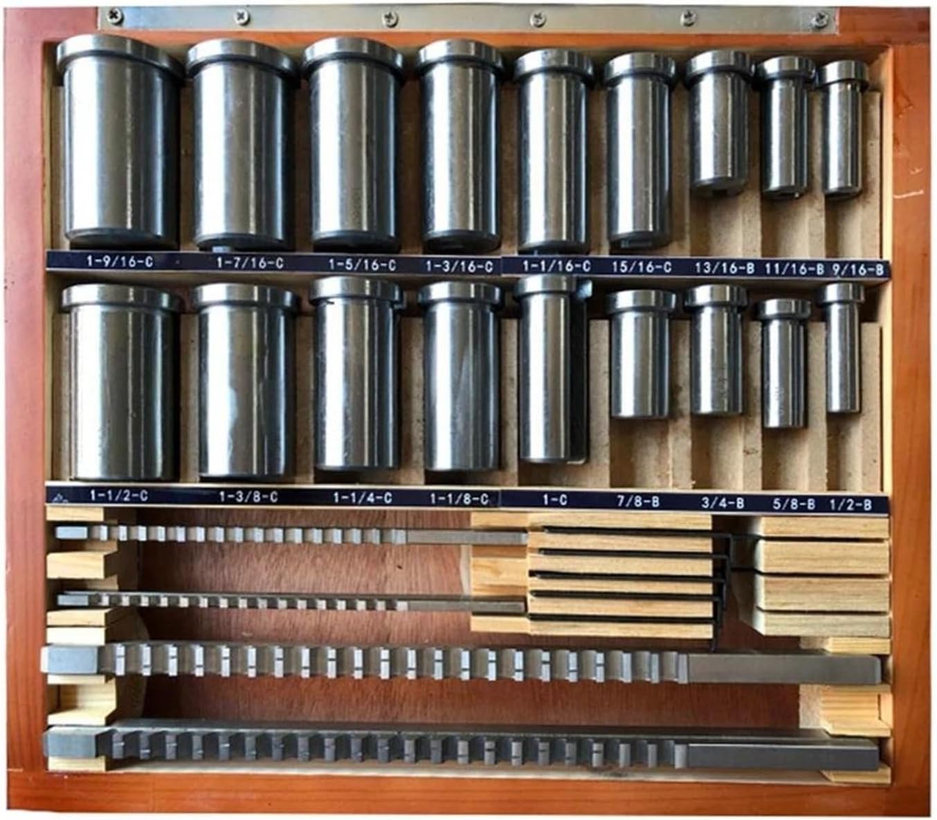 Keyway Cutting Tool 30pcs HSS Groove Keyway Broach Broaches Set Key Broaching Tools Tool 5pcs 1/2''-1-1/2''18pcs Bushings 7pcs Shims for CNC Cutting Machine Too