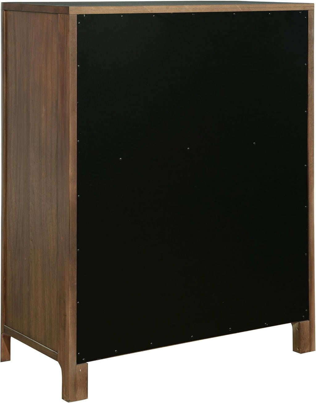 Coaster Home Furnishings - Maderia - Wood - 5-Drawer Chest of Drawers with Curved Fingertip Pulls, Rounded Corners and Tapered Front Legs - Mid-Century Modern - Bedroom - Walnut - 223325