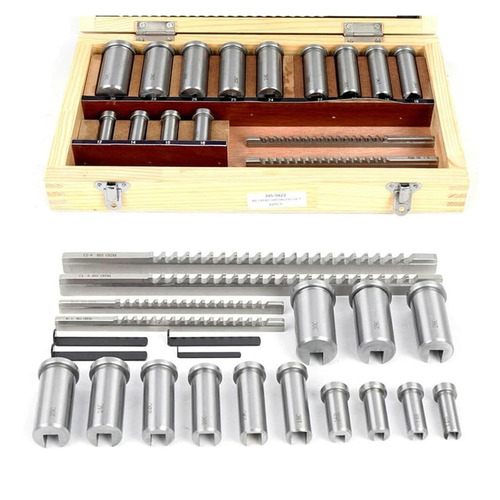 22pcs Keyway Broach Set HSS Metric Keyway Cutting Tool Knife for CNC Machine Groove Heat Resistance