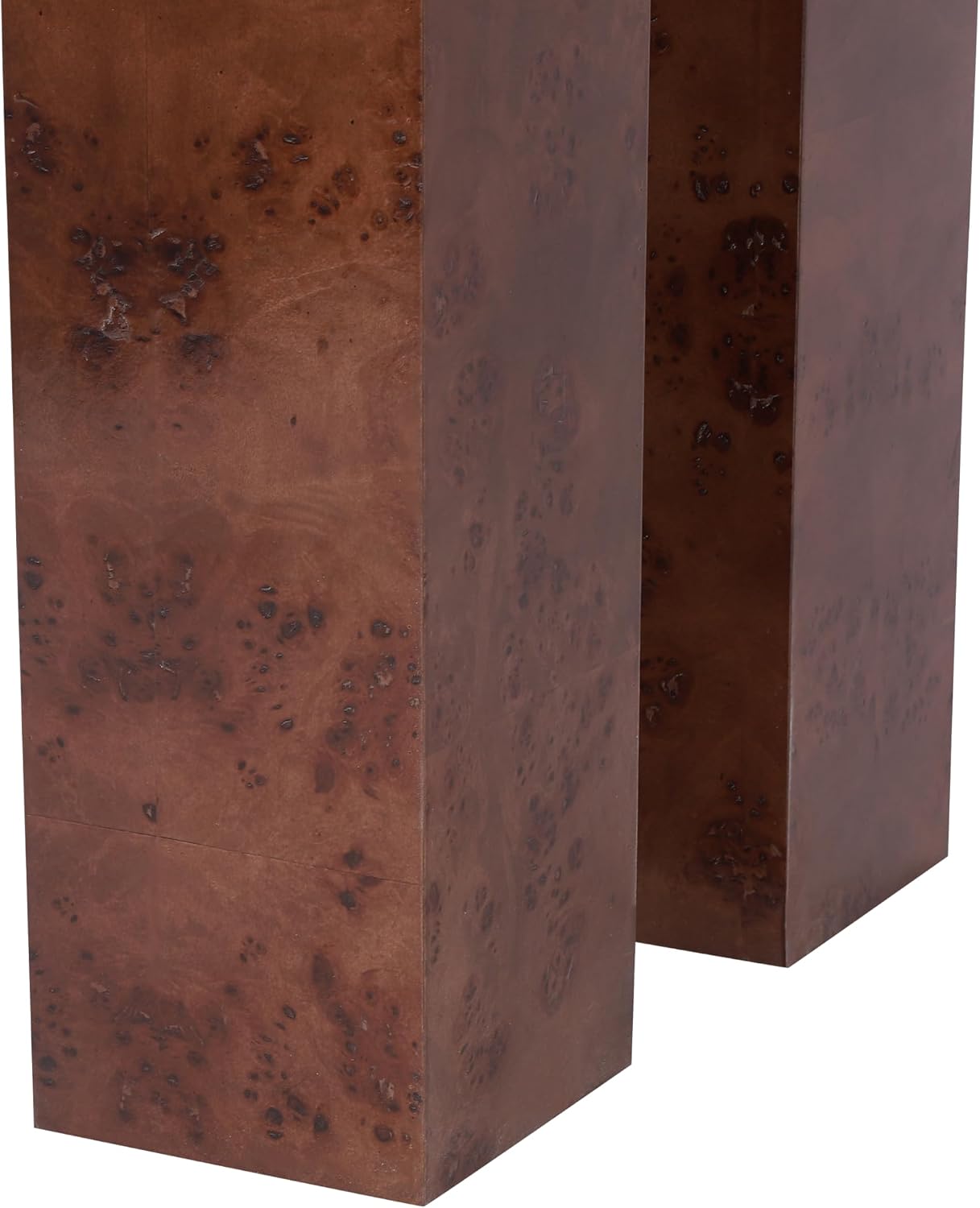 Christopher Knight Home Burla Modern Console Table, Wooden Entryway Table with Block Leg Design, Behind The Couch Long Sofa Table for Living Room, Brown