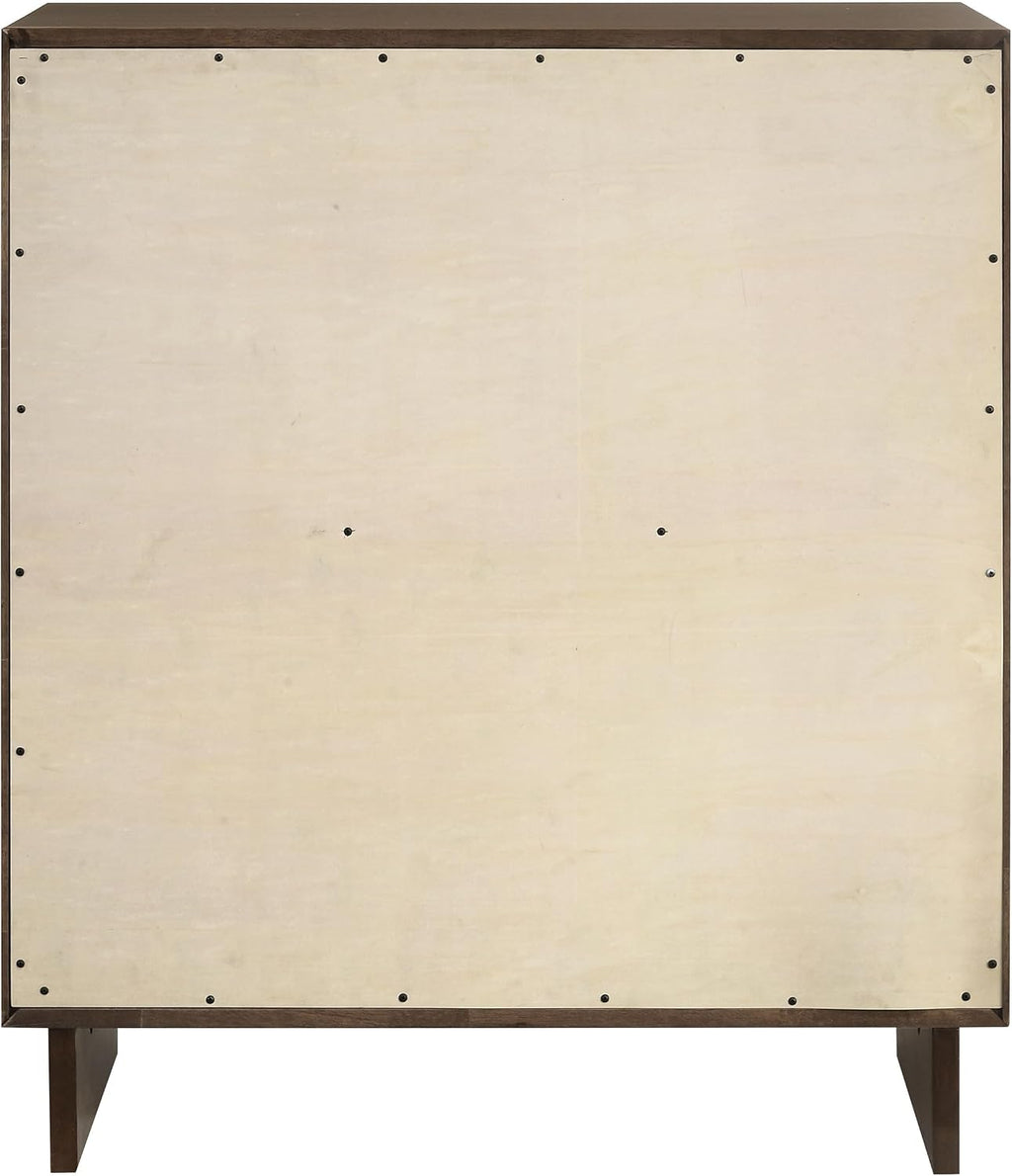 Coaster Home Furnishings - Glenwood - Wood - 4-Drawer Chest of Drawers with Mitered Trim, Felt-Lined Top and Fingertip Pulls - Transitional - Bedroom - Warm Brown - 225015