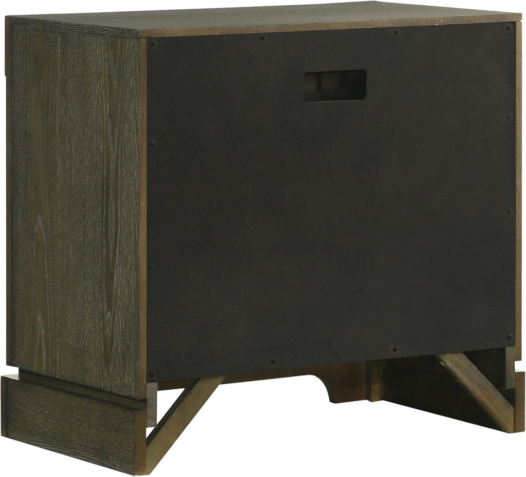 Coaster Home Furnishings Gran Park Modern Classic Wood 2-Drawer Bedroom Nightstand Bedside Table Organizer Unit Dark Cocoa 224932