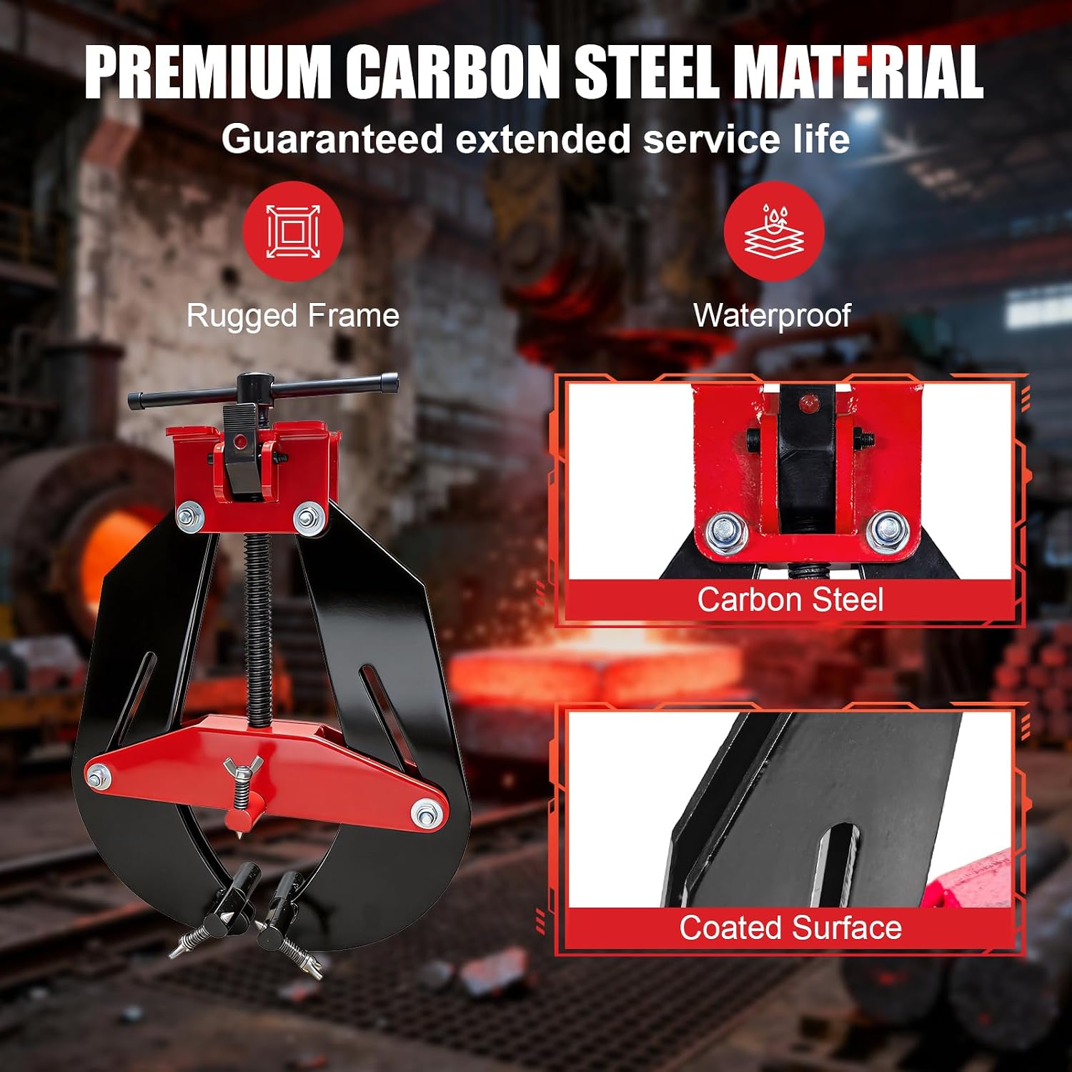 4' to 11' Heavy Duty Pipe Alignment Clamp, Professional Welding Clamp with Quick Release