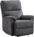 EBELLO Power Recliner Chair, Electric Recliner, Breathable Fabric Single Overstuffed Recliner Sofa Chair with USB Charge Port for Elderly Living Room, Bedroom, Gray, Power Gray