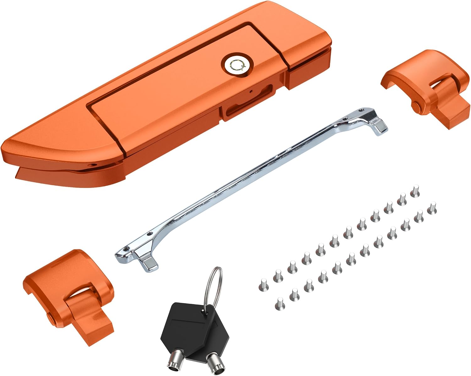 Tour Pack Latches,Tour Pack Trunk Lid Latch with Keys Fit for Harley Touring/Road King/Road Glide/Street Glide/Electra Glide/Ultra-Classic 2014+ Scorched Orange