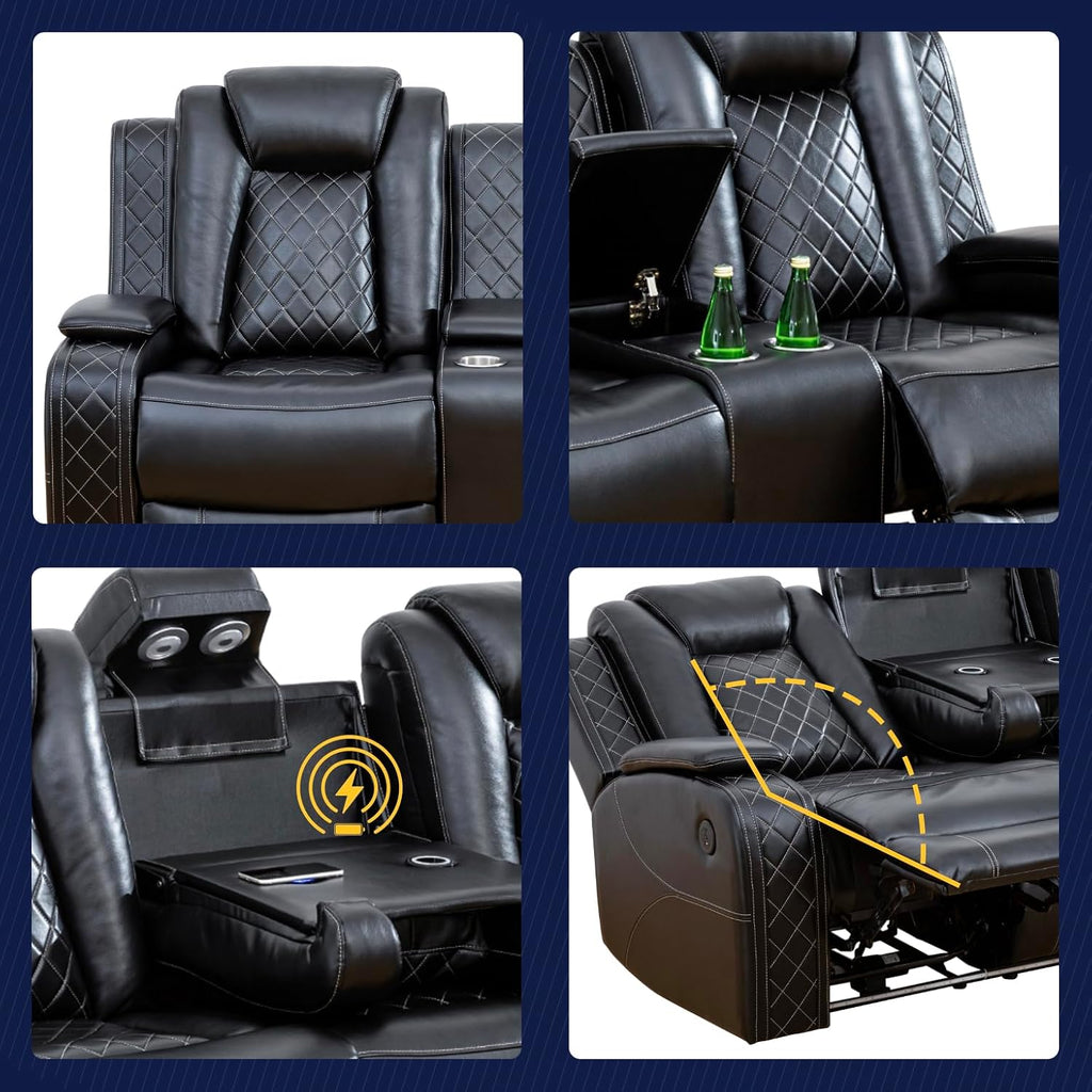 Max Power Recliner Living Room Set with LED for Living Room, Dormitory, Guest House, Playroom, Airbnb,Apartment