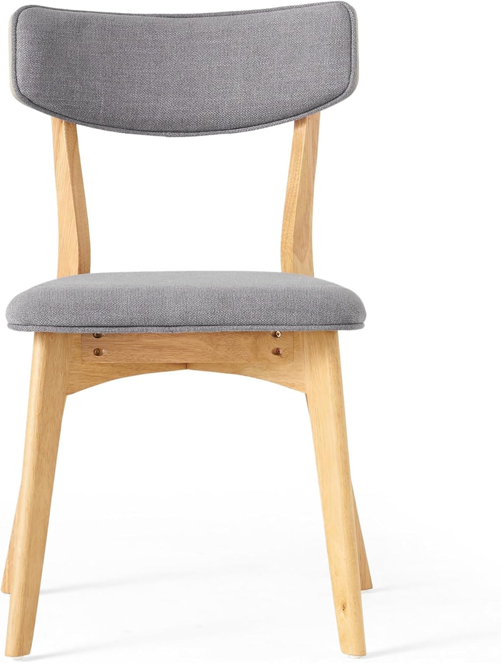 Christopher Knight Home Wrene Mid-Century Dining Chairs Set of 4, Upholstered Dining Room Chairs, Comfy Seating Kitchen Side Chair Set, Armless Accent Chair Set for Home Office, Dark Gray+Oak