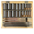 Keyway Broach Kit 30pcs Keyway Broach Set, Inch Sized 5pcs Broaches 1/2''-1-1/2'' 18pcs Bushings and 7pcs Shims HSS Keyway Tool for CNC Machine