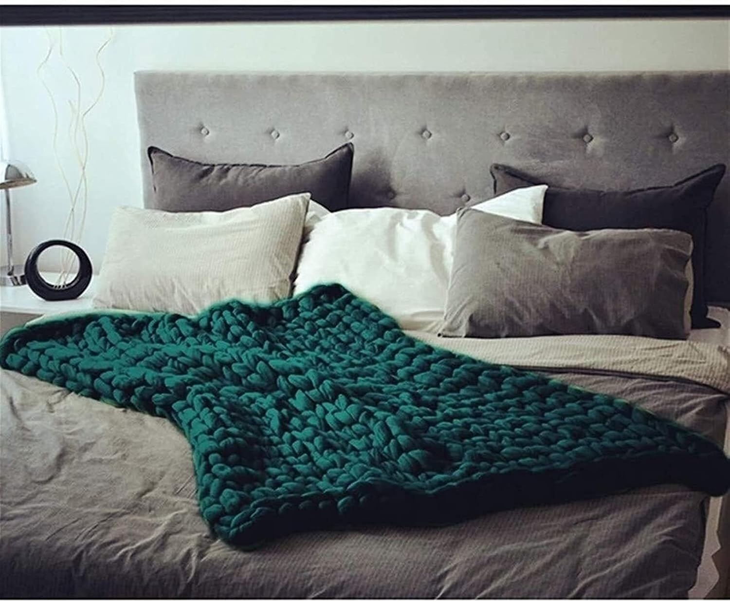 King Size Chunky Knit Blankets Handmade Soft Bulky Cozy Knit Blankets Throw for Sofa, Bed, Baby Blanket, Festival Gift, Camping, Home Decor (Size : 51x67in(130x170cm))