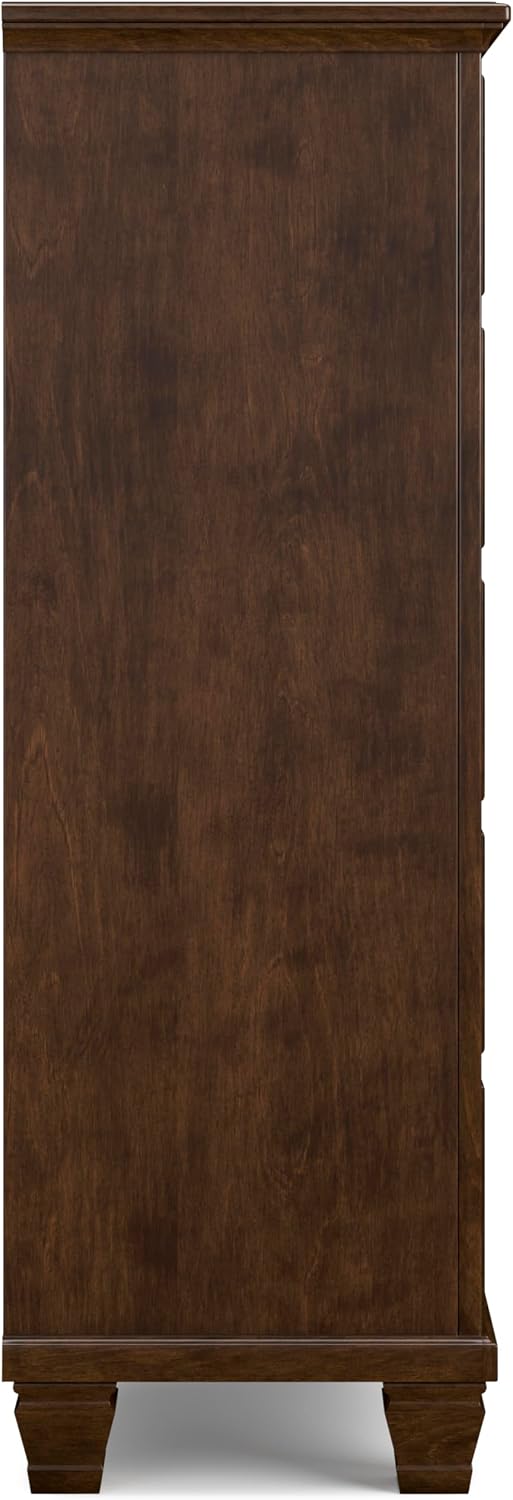 Signature Design by Ashley Danabrin Traditional 5 Drawer Chest for Bedroom, Dark Brown