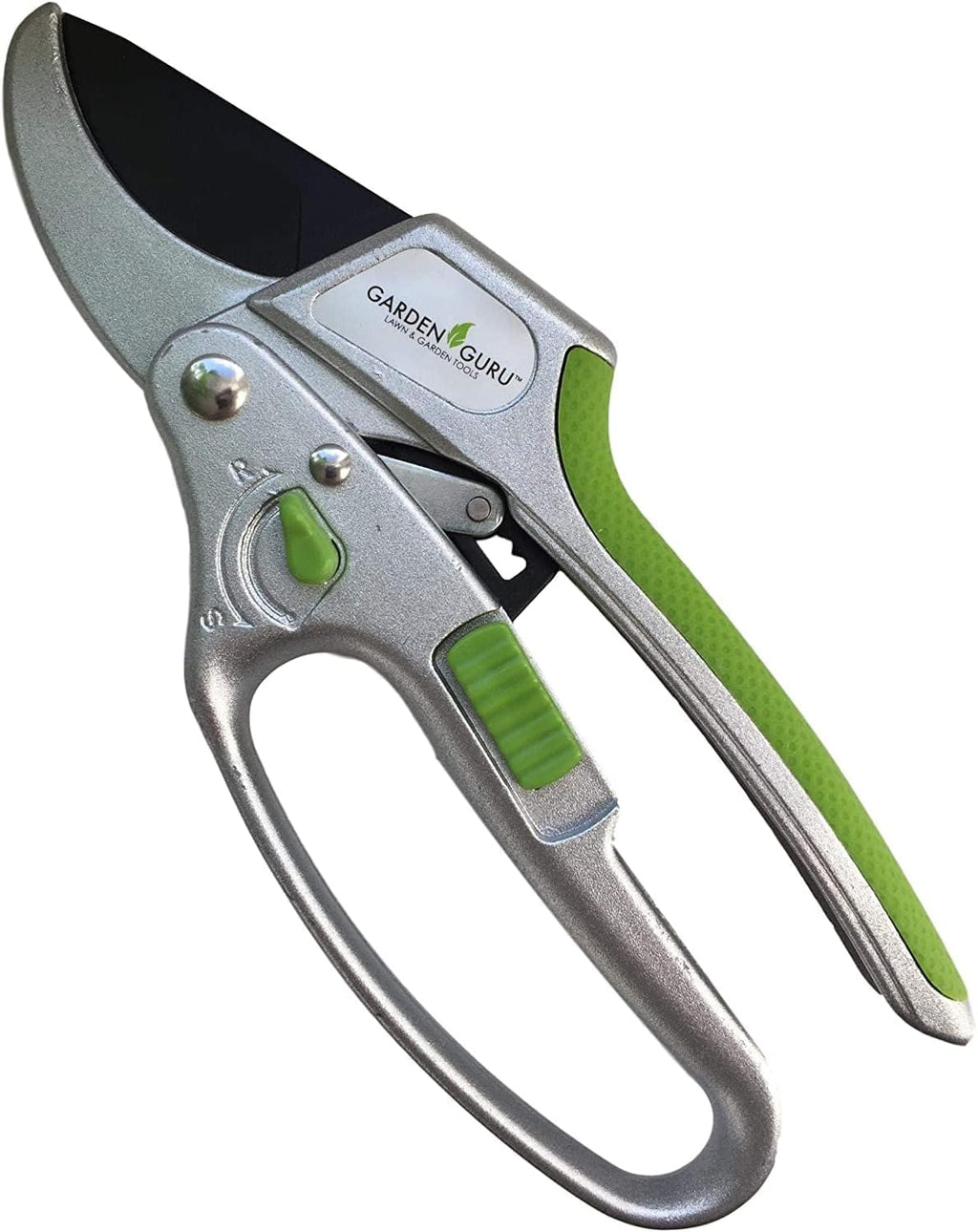 GARDEN GURU 2 in 1 Ratchet Pruning Shears Clippers – 4X Cutting Power – Ratcheting Garden Anvil Pruners Scissors - Makes Tough Cuts Easy - Great for Seniors & Arthritic Hands - 1 Case (50 Pcs)